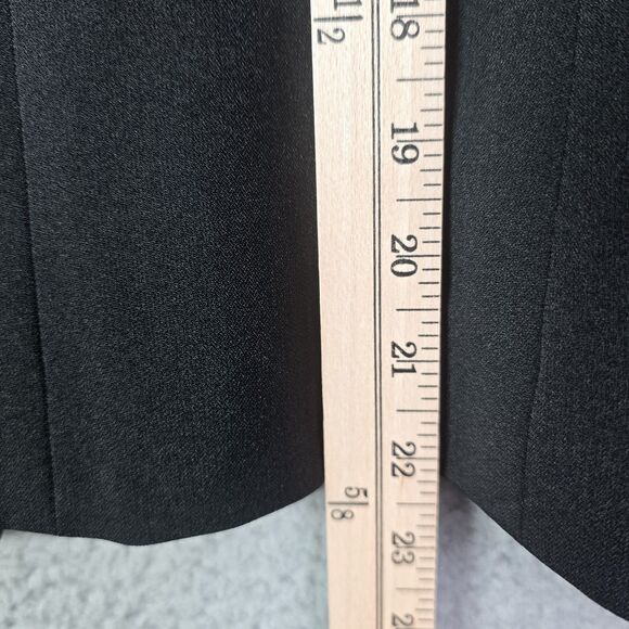 Black Label by Evan Picone Black Blazer Size 14 Career Open Front - Picture 7 of 14